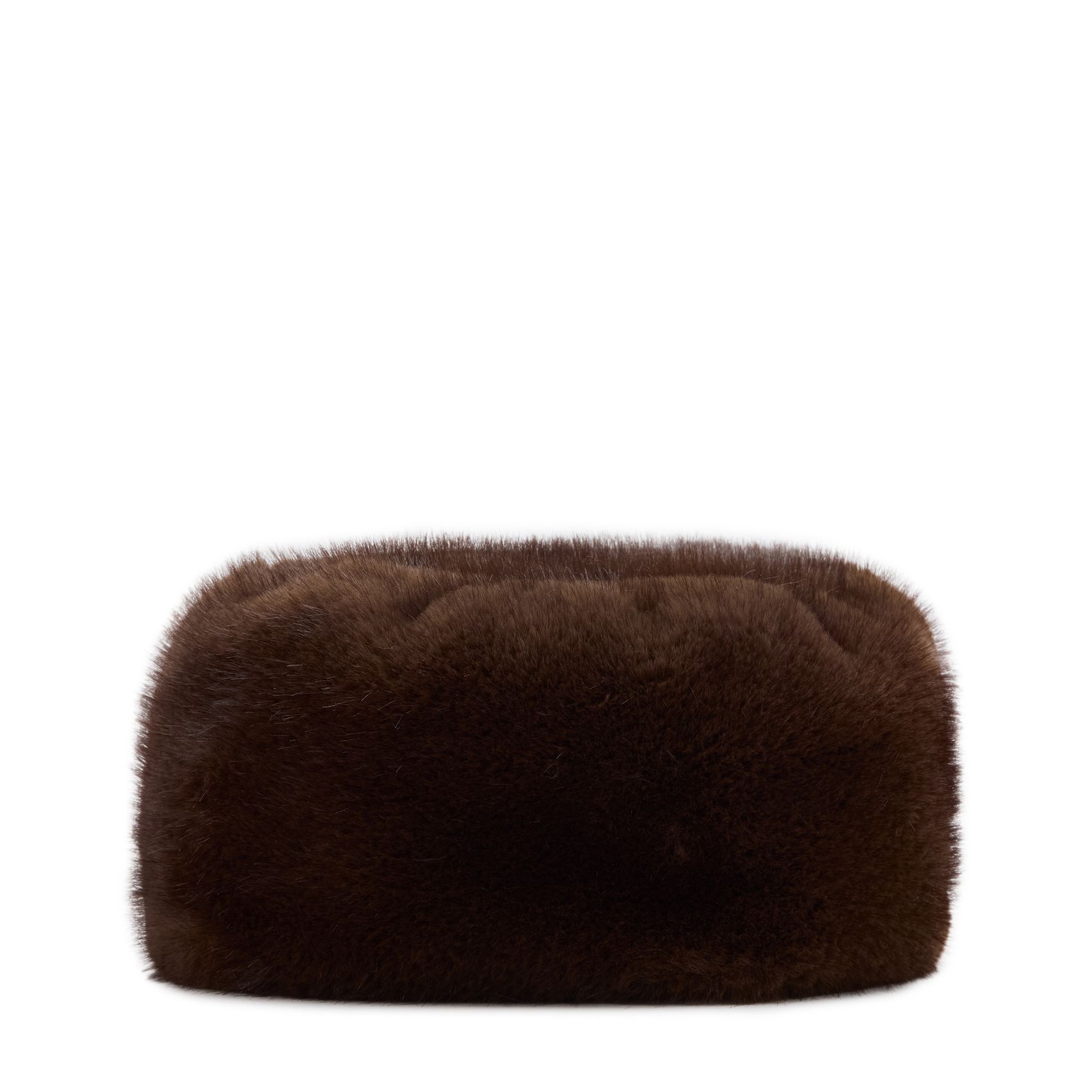 Bruine faux fur hoed