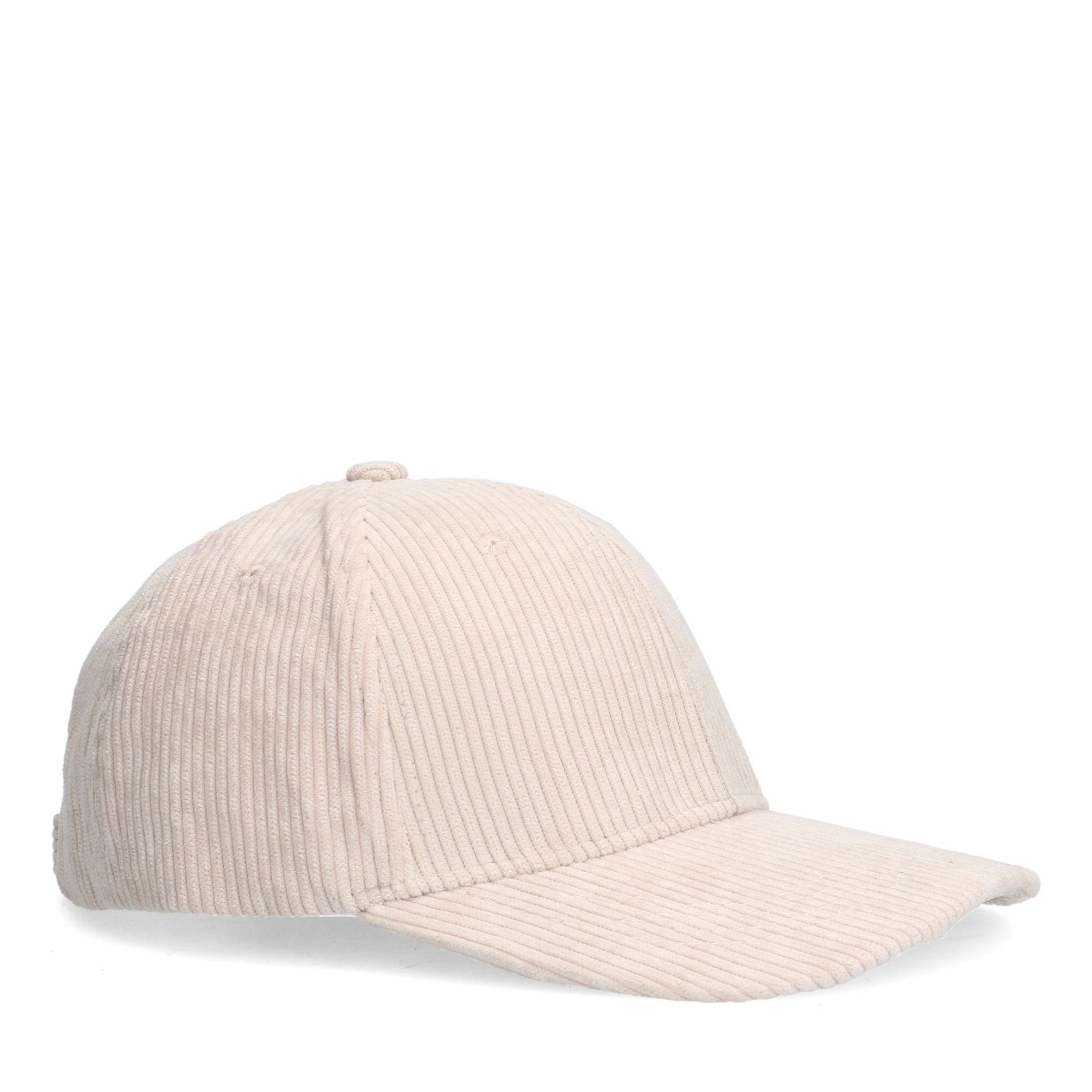 Beigefarbene Cord-Kappe