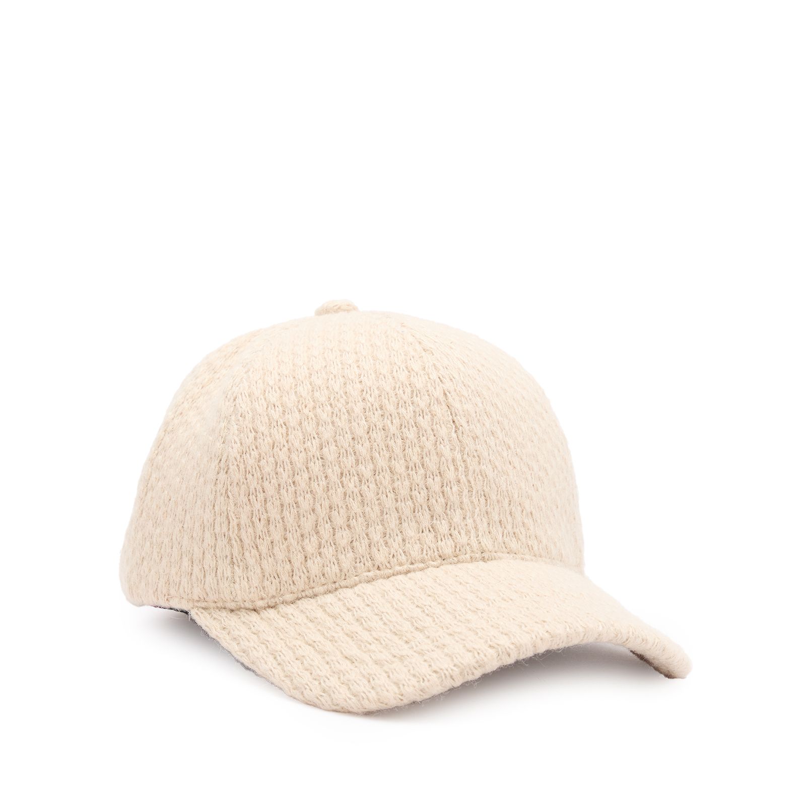 Beige gebreide pet