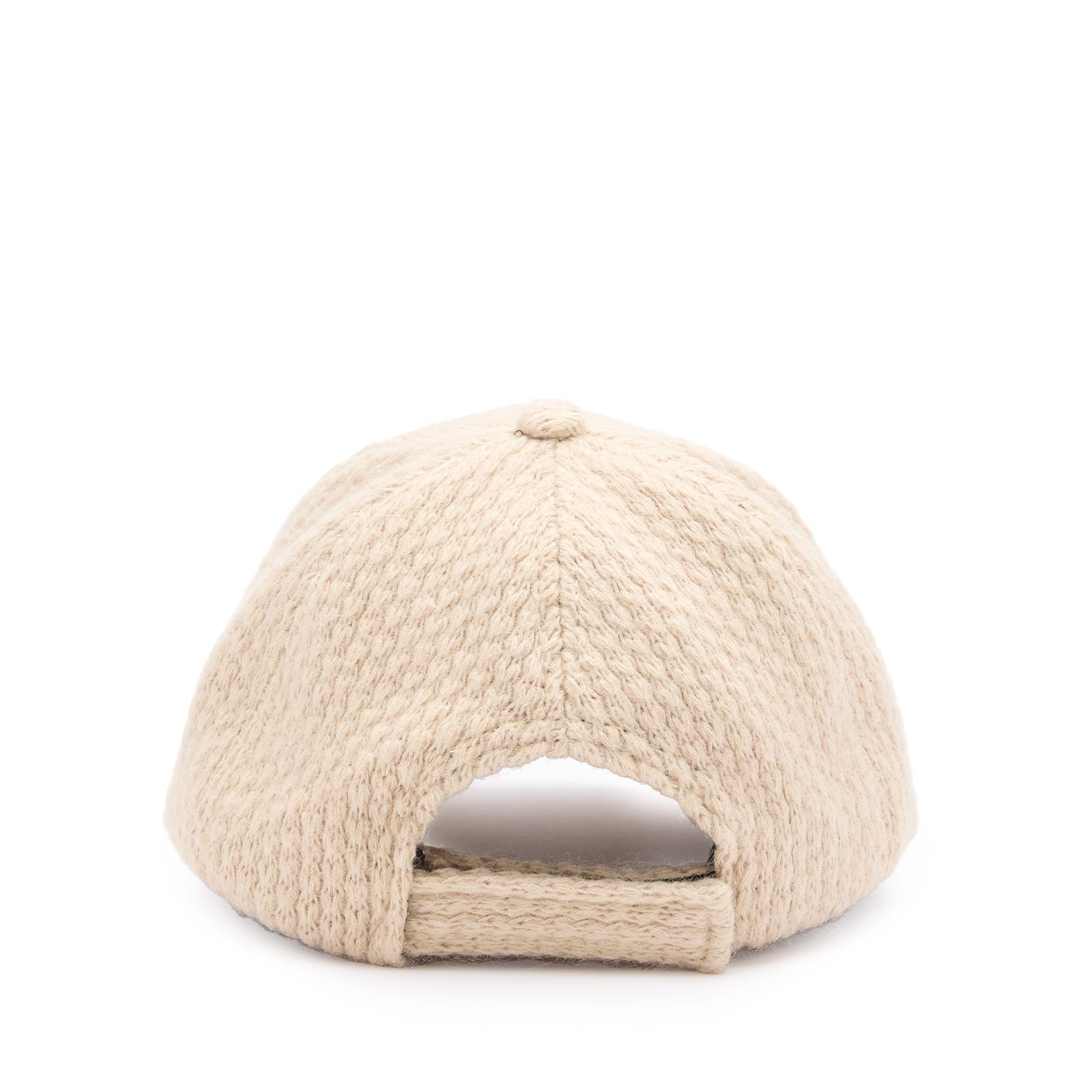Beige gebreide pet