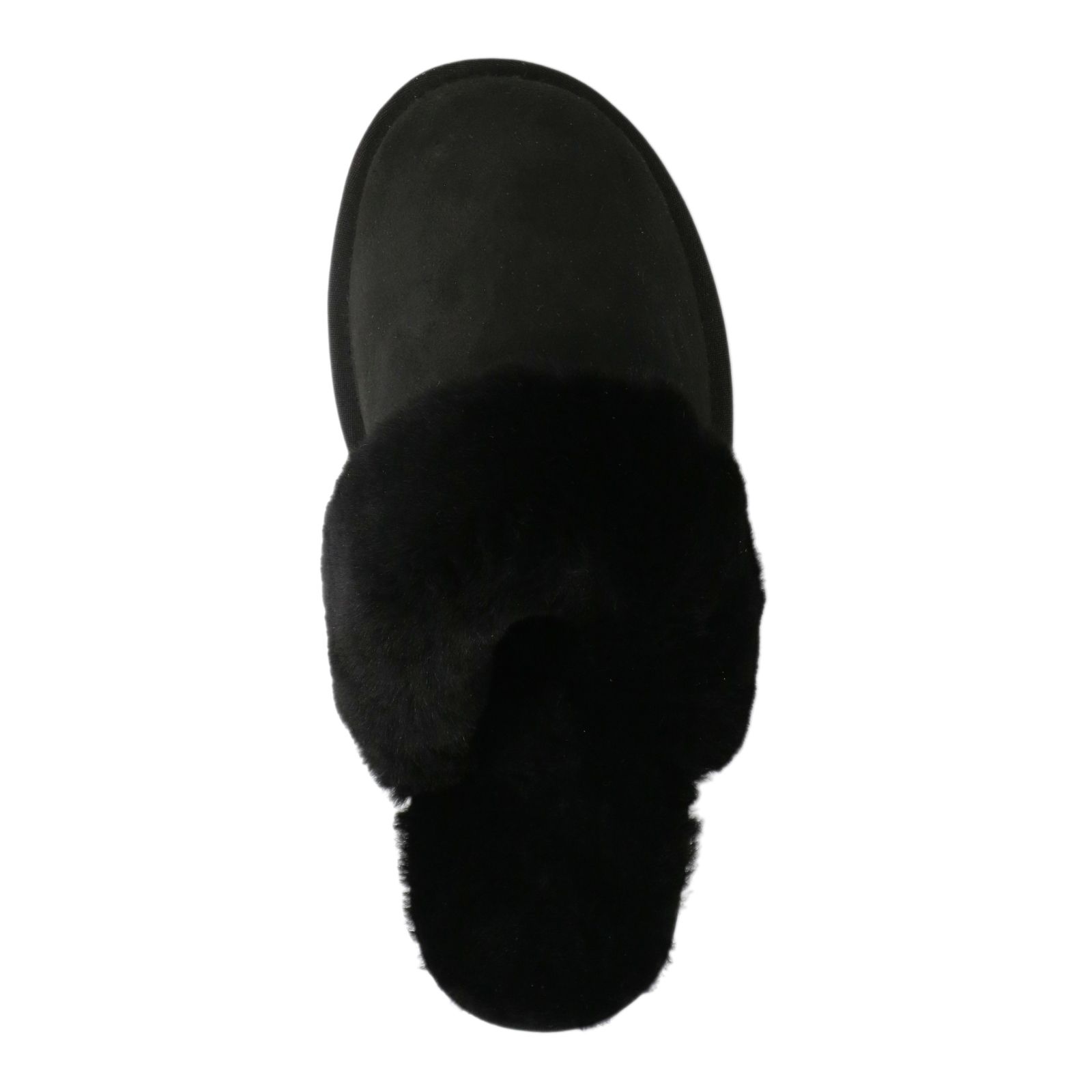 Schwarze Woll-Pantoffeln