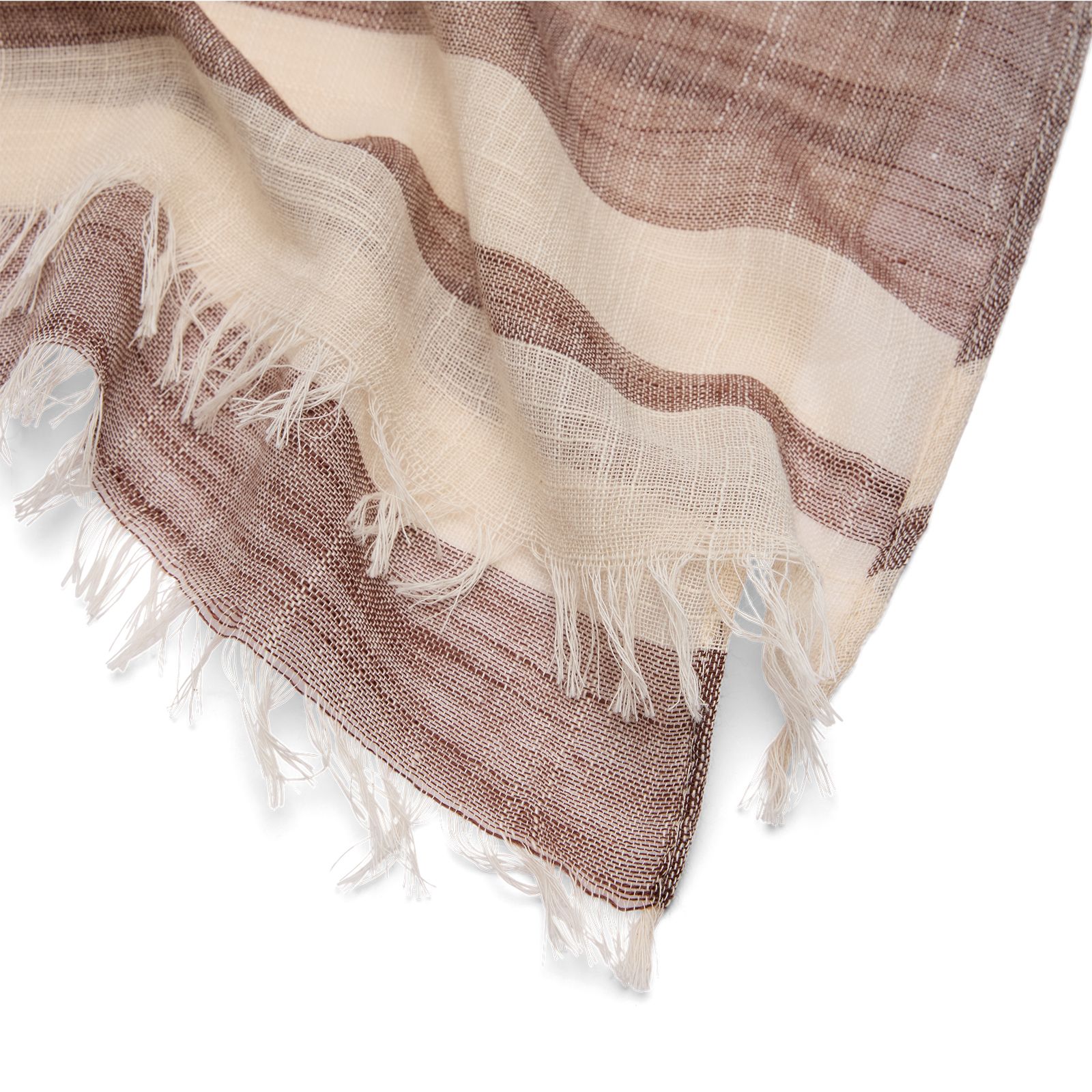Braun-beige gestreiftes Tuch