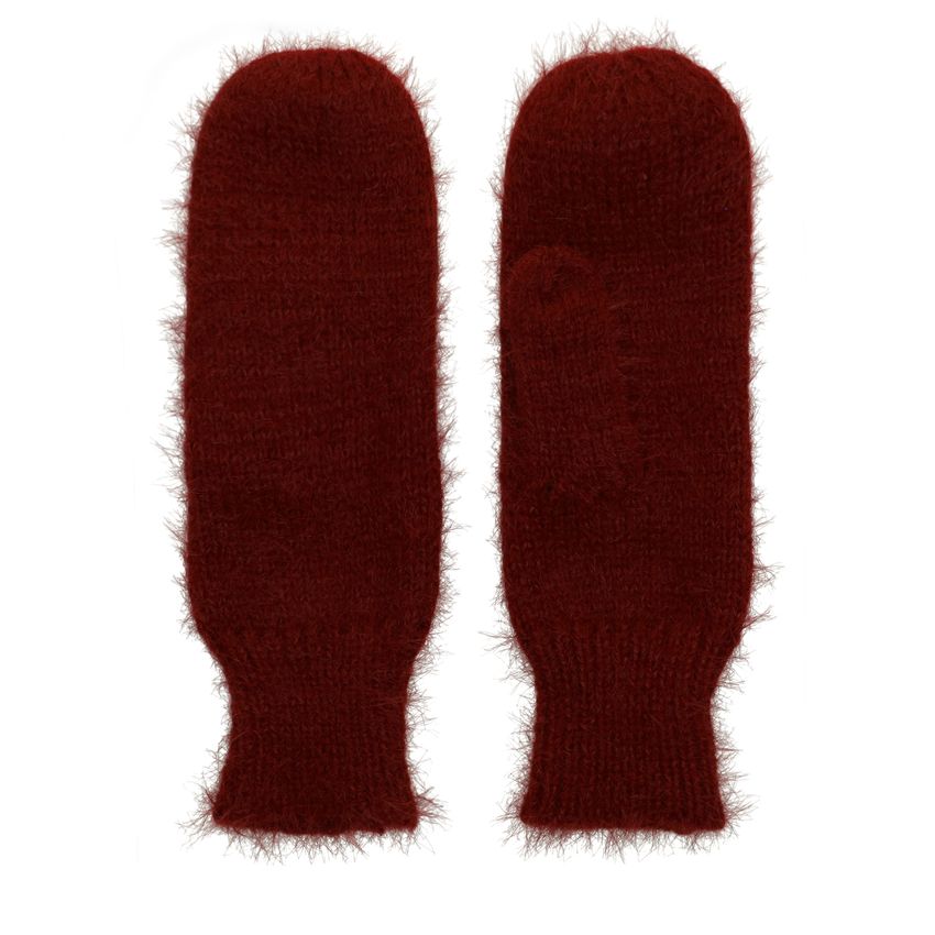 Synthetische rote Fäustlinge