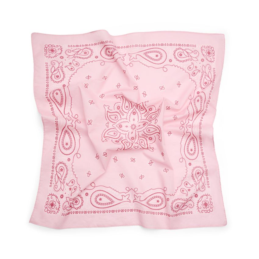 Rosa Tuch mit Details in Altrosa und Weiß