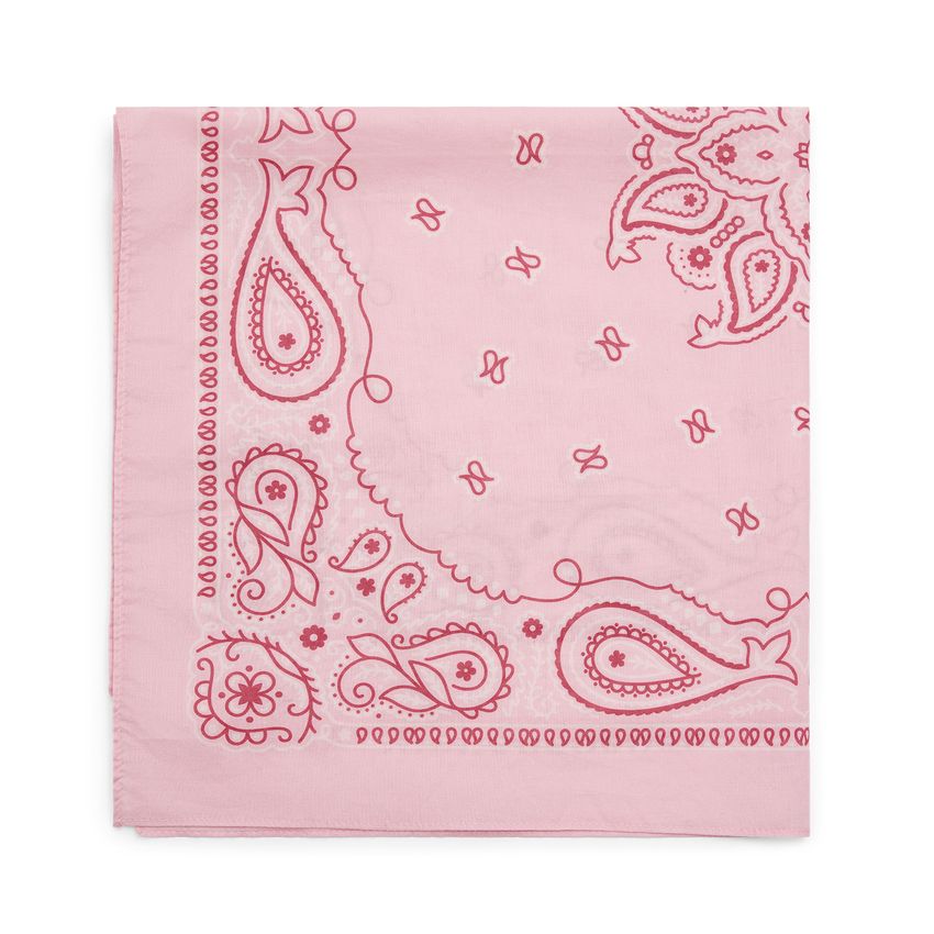 Rosa Tuch mit Details in Altrosa und Weiß