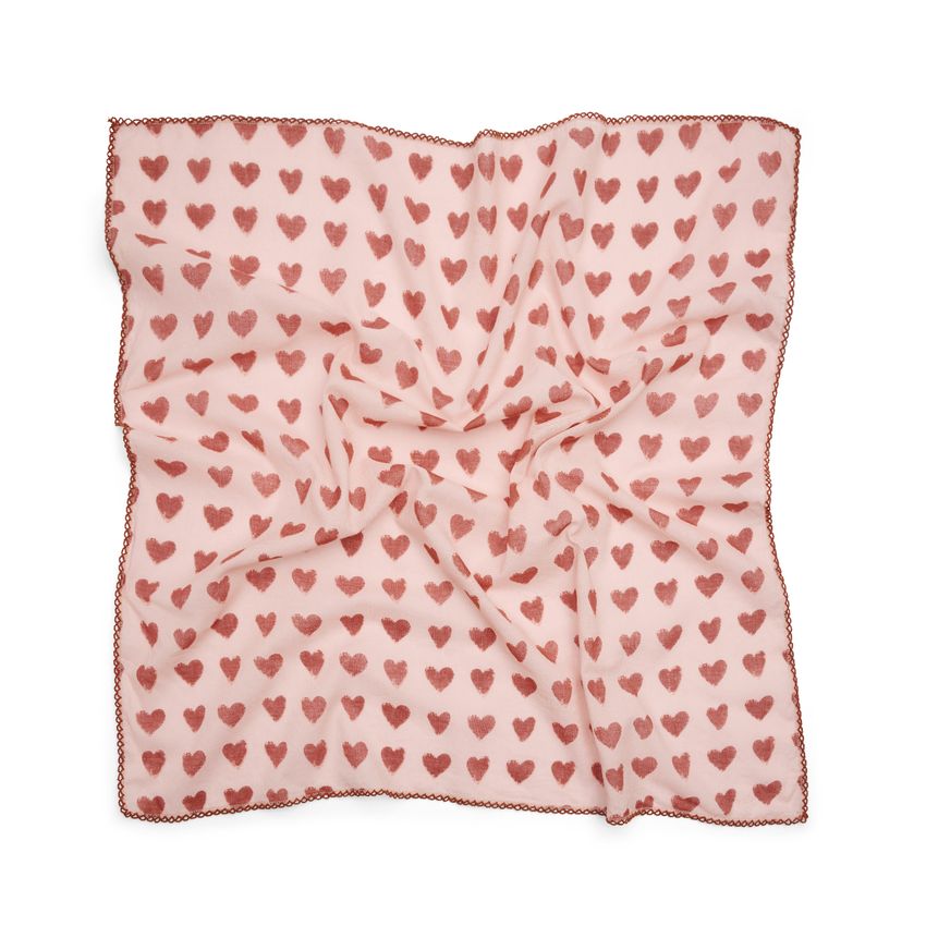 Roze sjaaltjes met hartjes