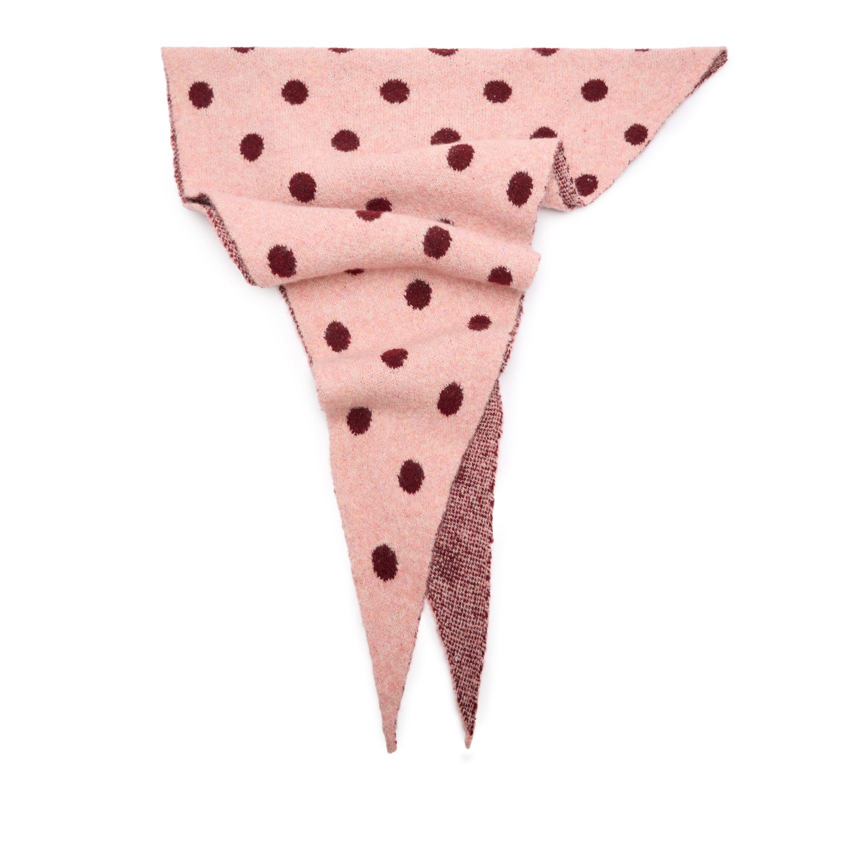 Roséfarbenes Tuch mit Punkten