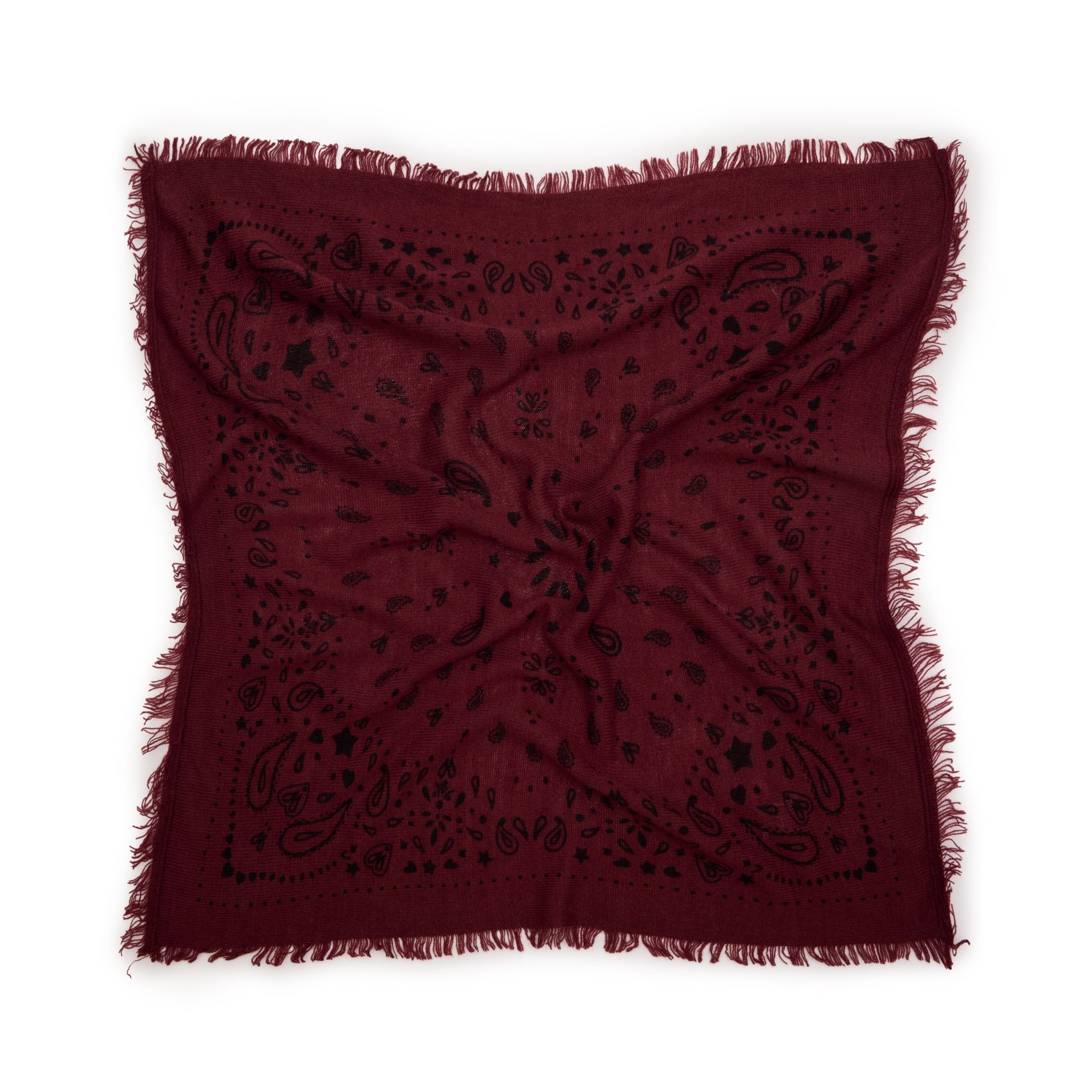 Bordeaux sjaaltje met paisley