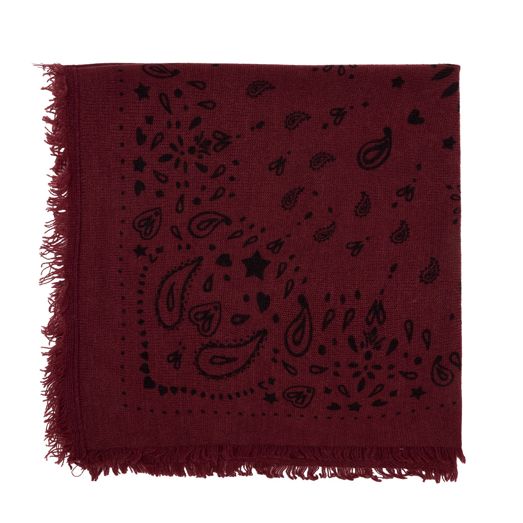 Bordeaux sjaaltje met paisley