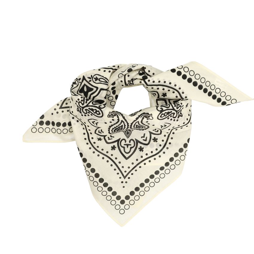 Off white sjaaltje met zwarte details