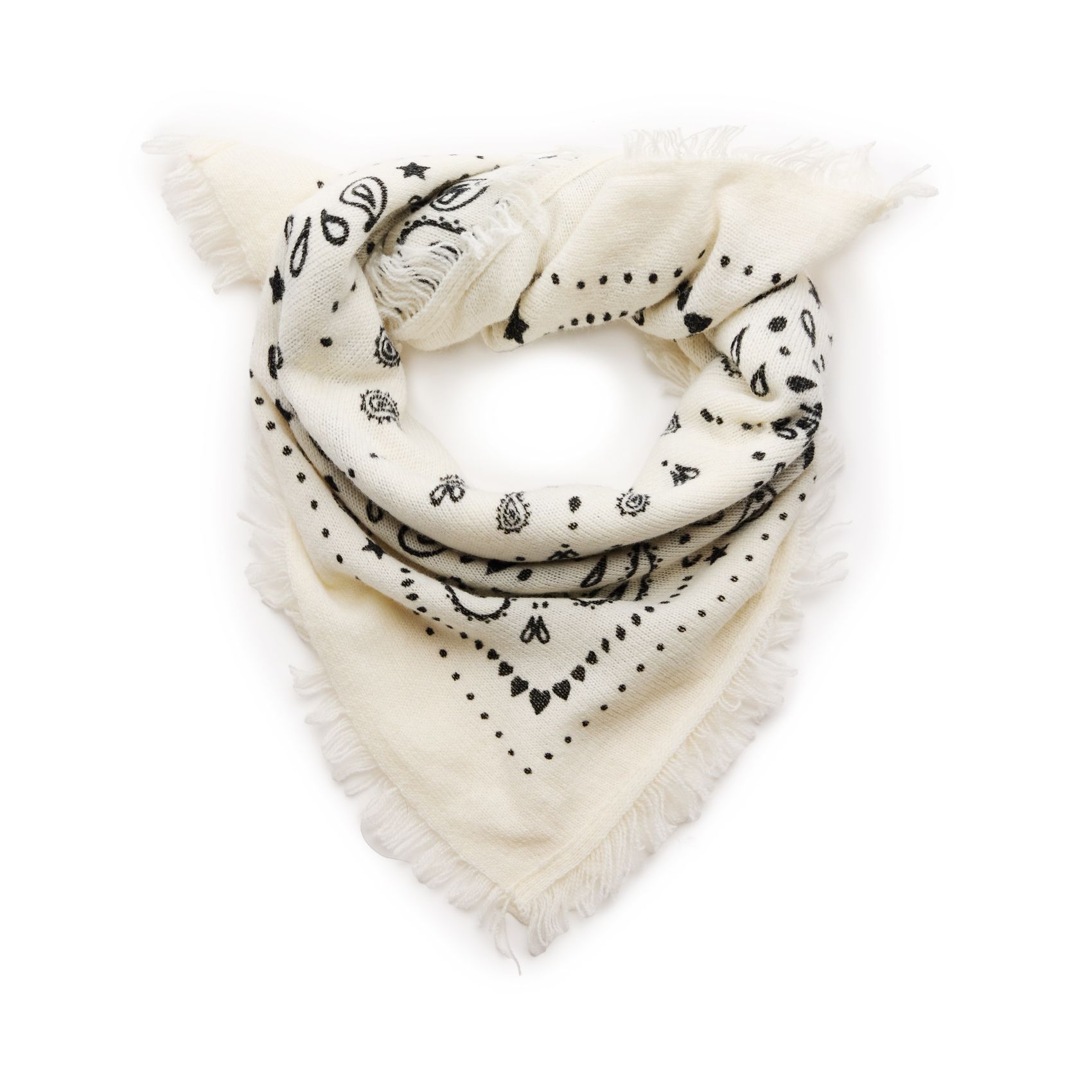 Weißes Tuch mit Paisleymuster