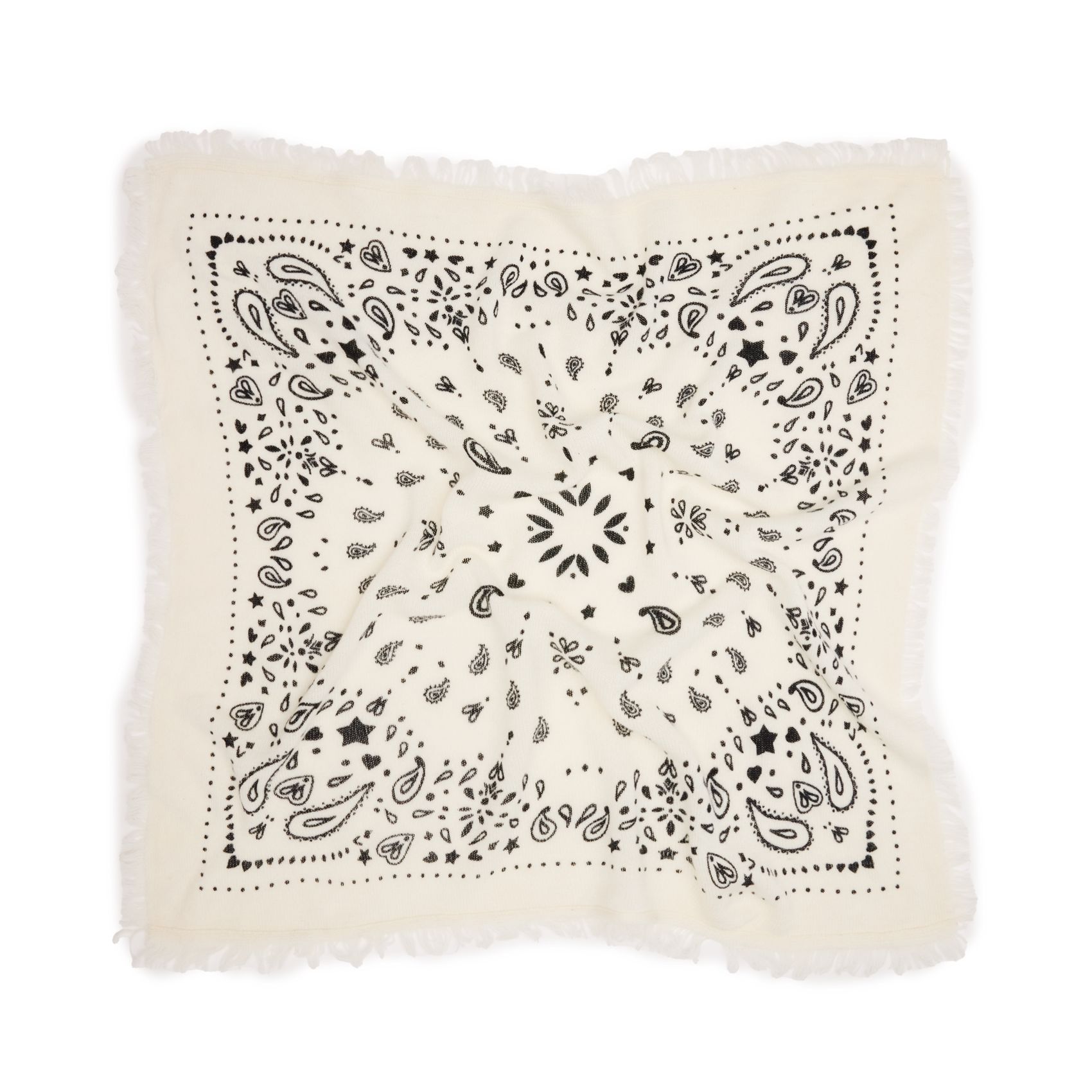 Weißes Tuch mit Paisleymuster