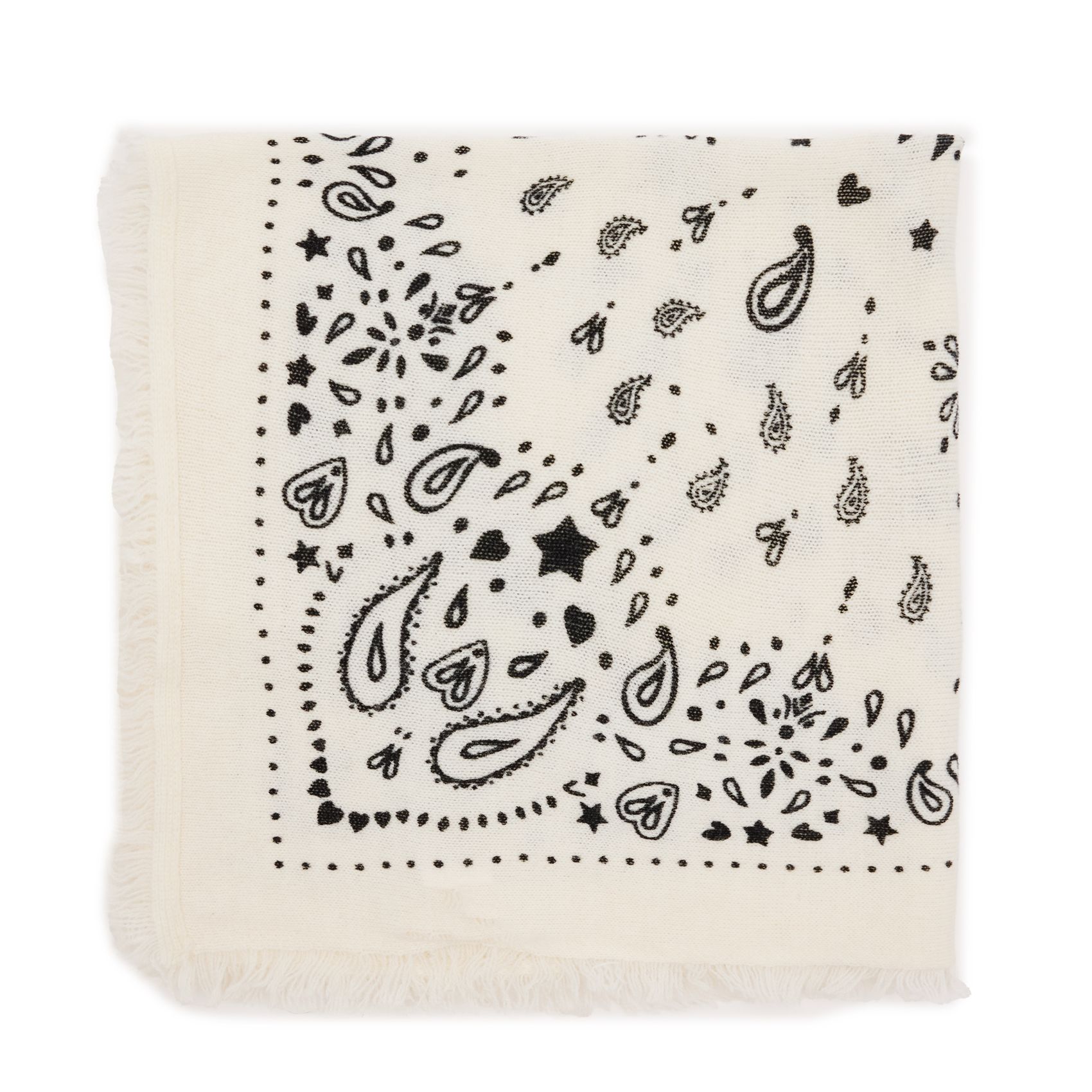 Weißes Tuch mit Paisleymuster