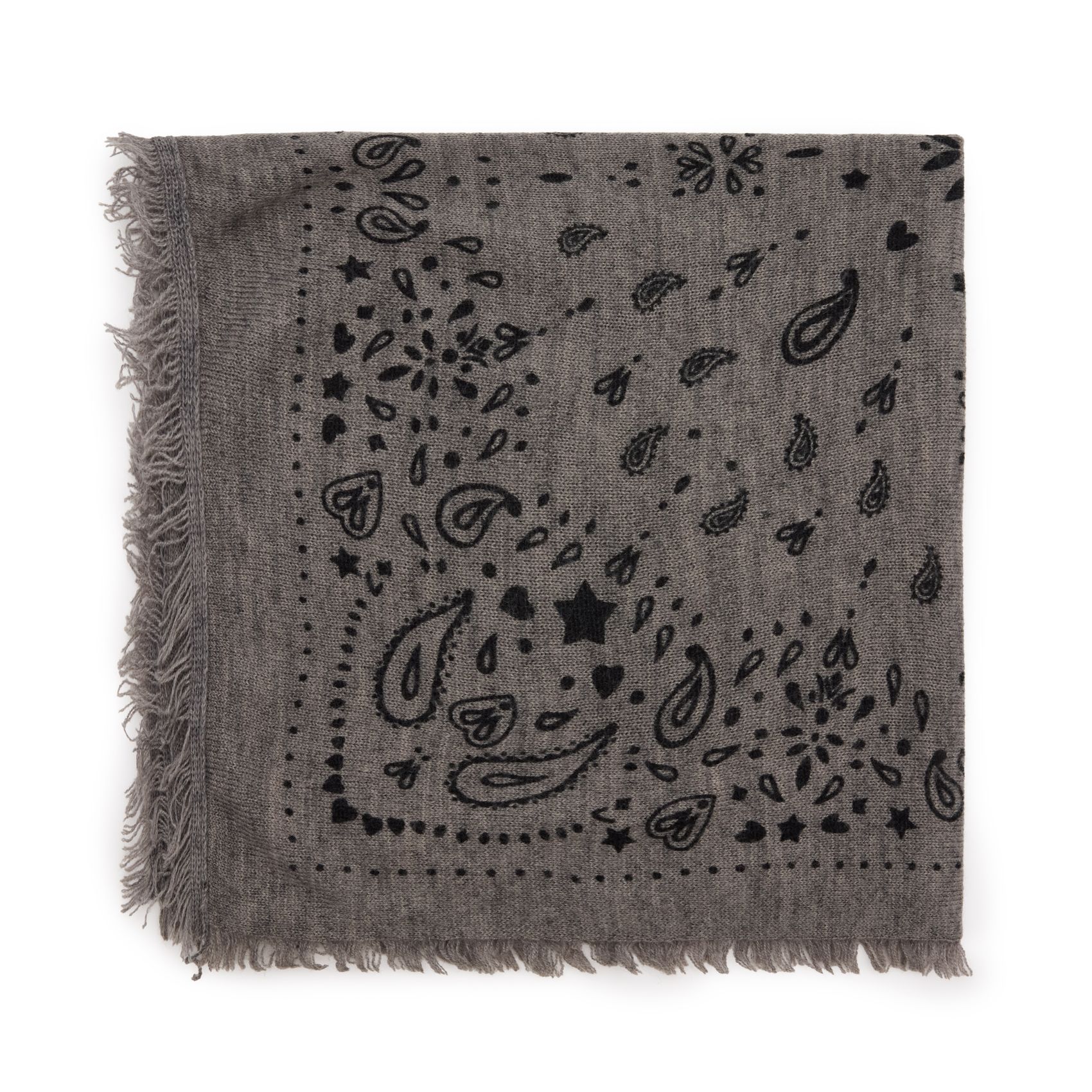 Grijs sjaaltje met paisley