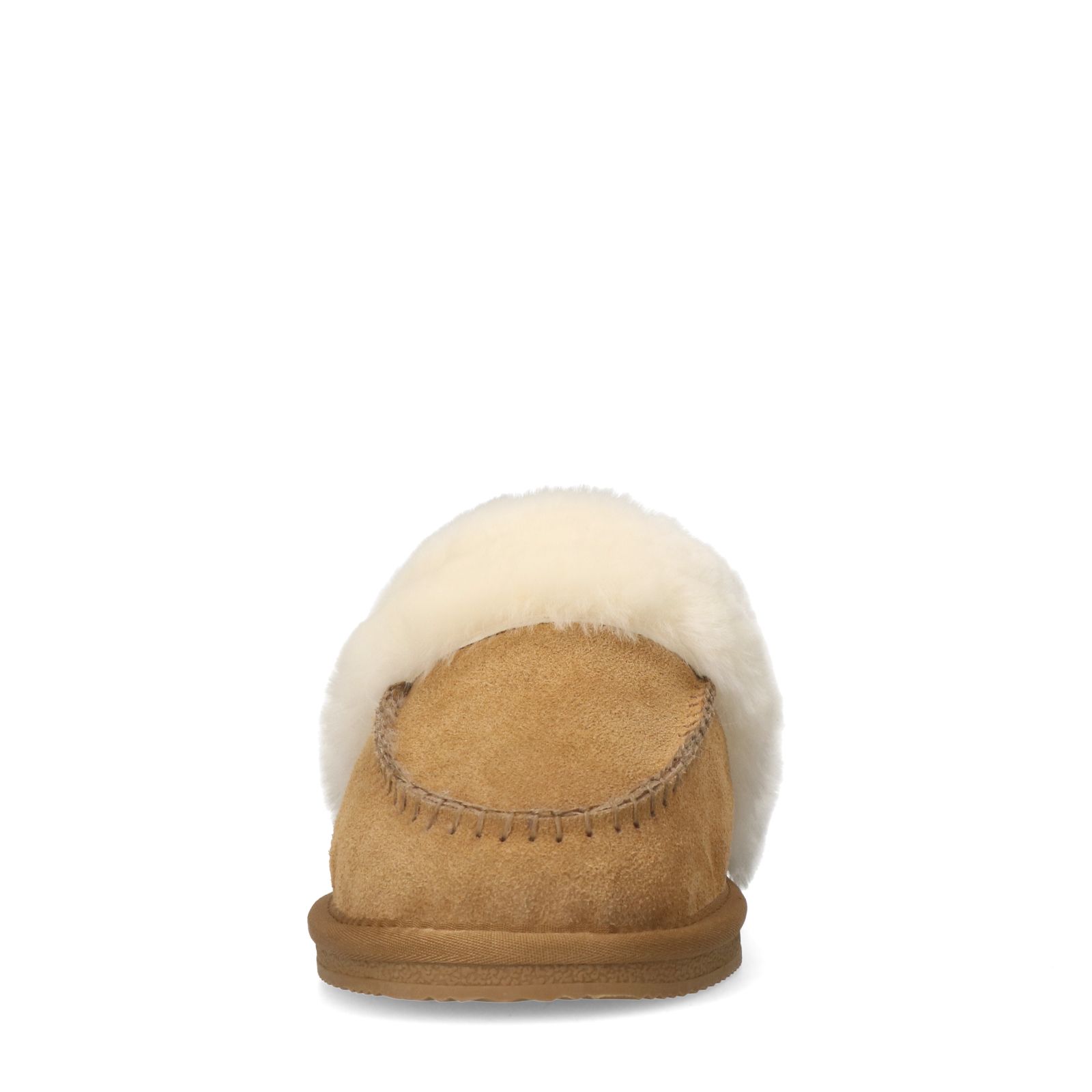 Cognac suède pantoffels