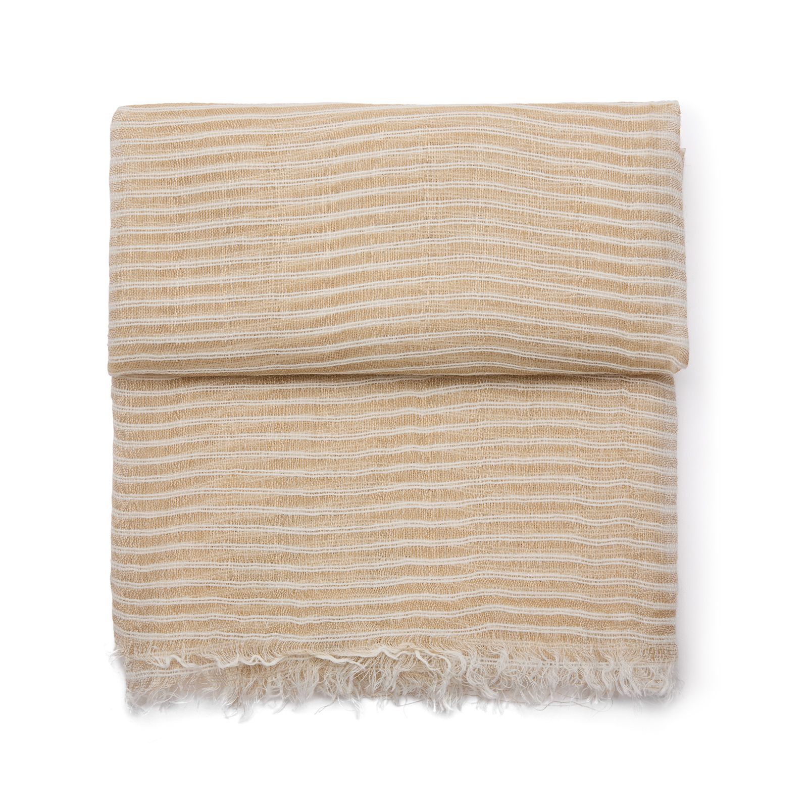 Beige gestreiftes Tuch