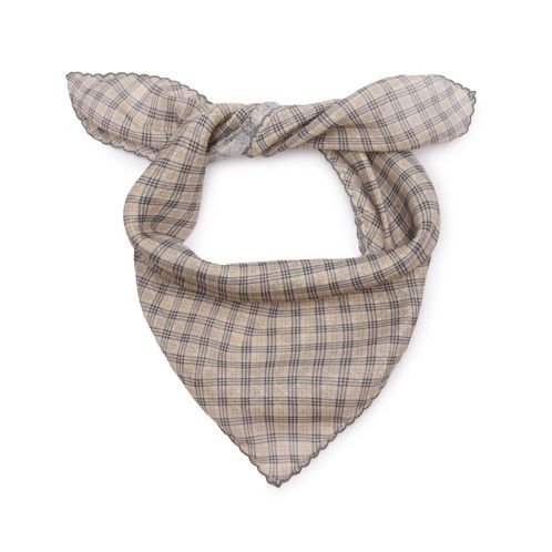 Kariertes beigefarbenes Tuch