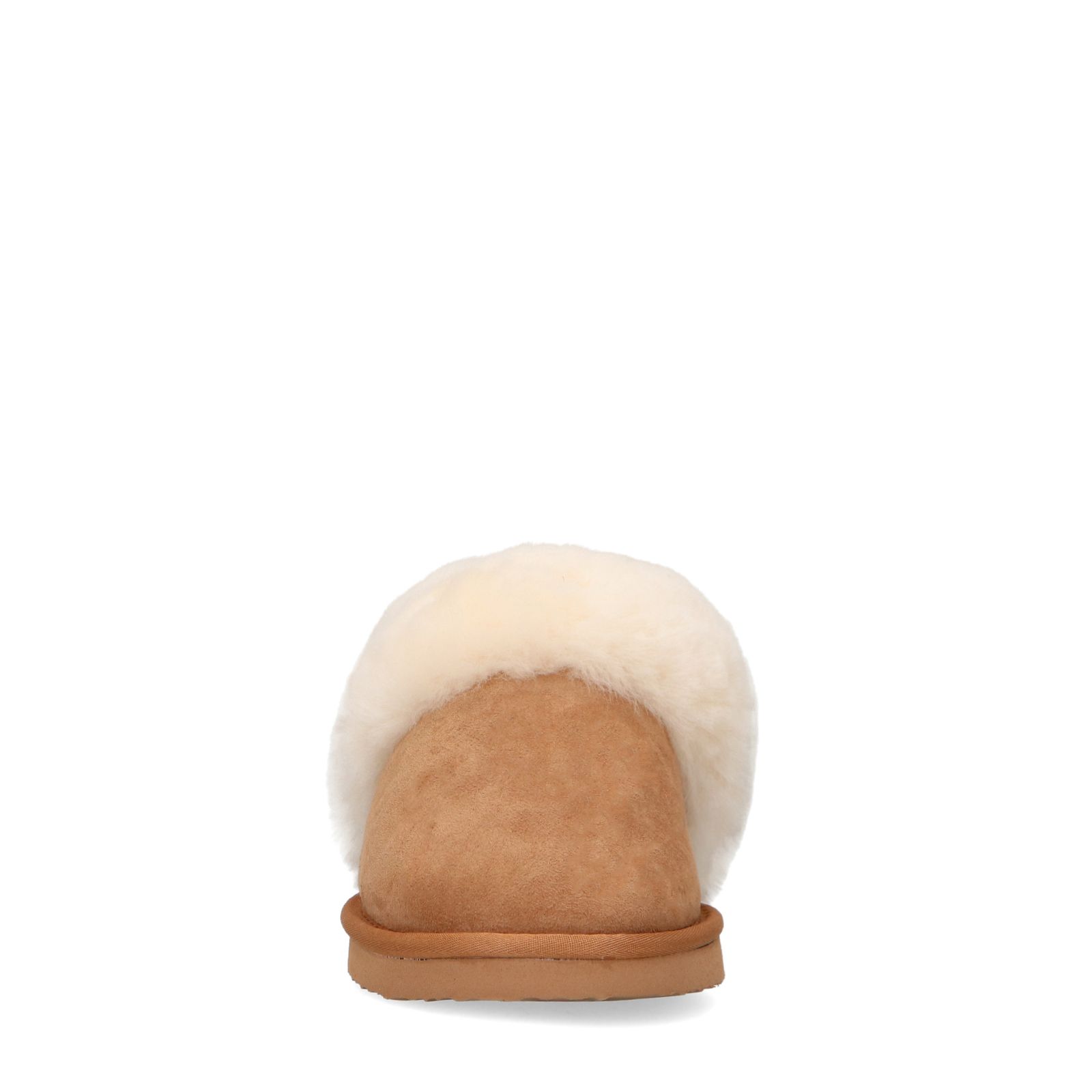 Cognacfarbene Woll-Pantoffeln