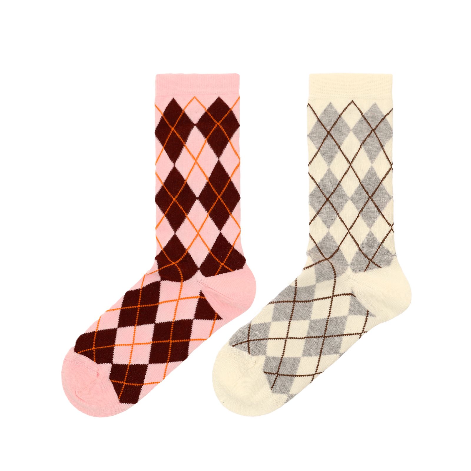 2er-Set karierte Socken