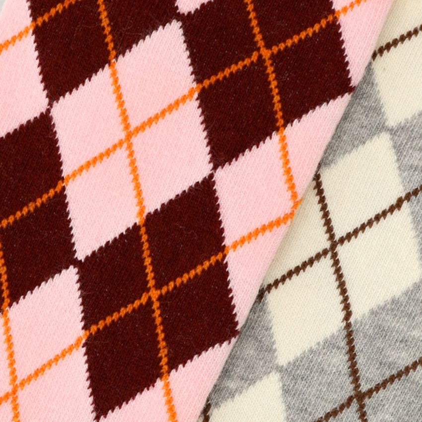 2er-Set karierte Socken