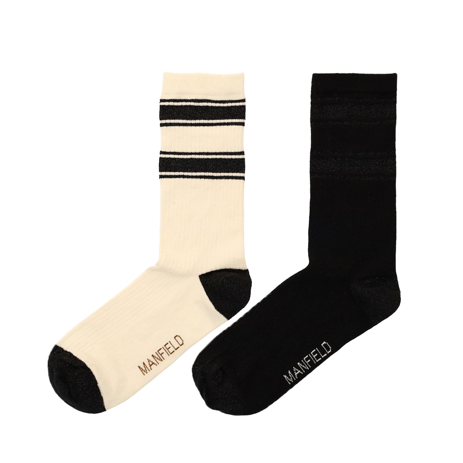 2er-Set schwarze und weiße Socken
