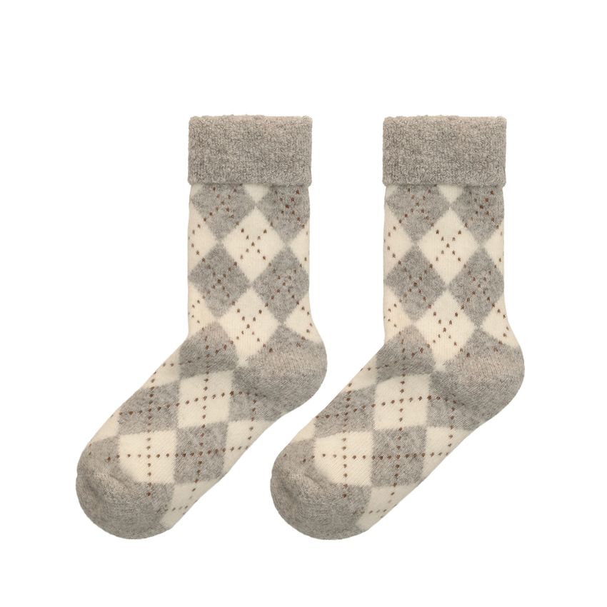 Grau karierte Socken