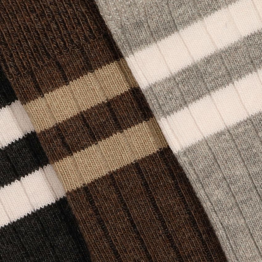3er-Set gestreifte Socken