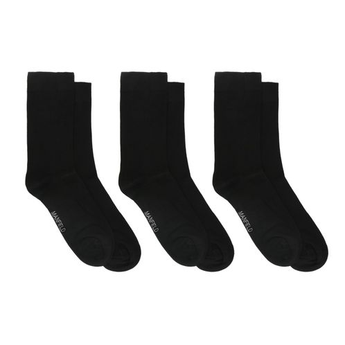 Set van 3 paar zwarte bamboe sokken