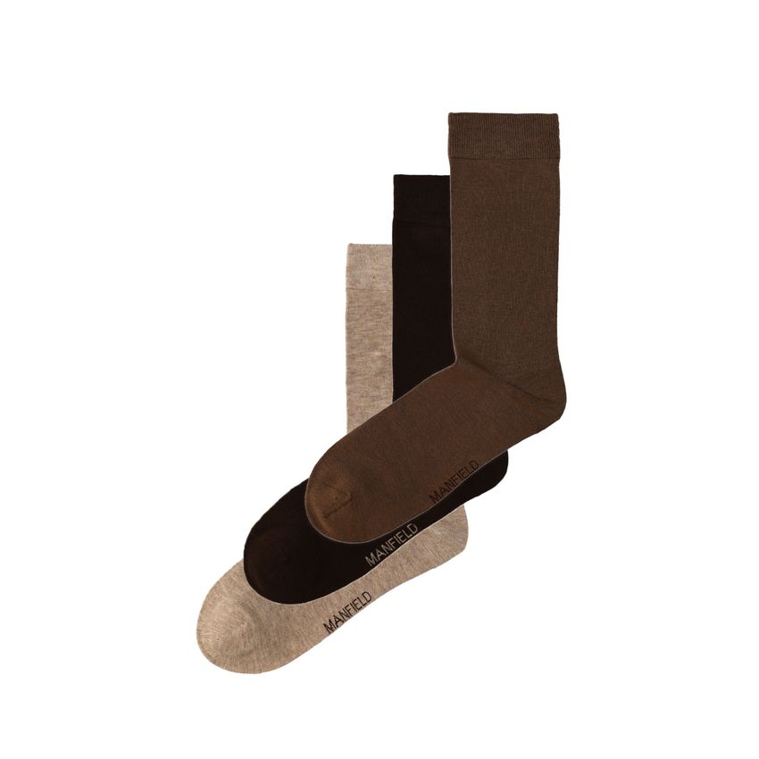 3er-Set braune Socken