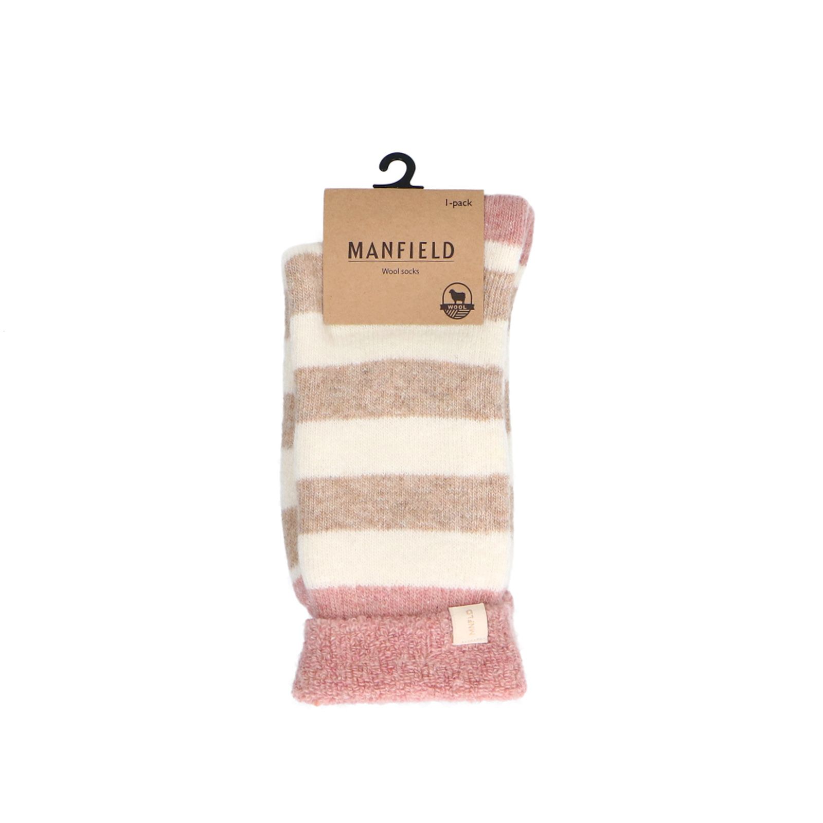 Rosé gestreifte Kuschelsocken