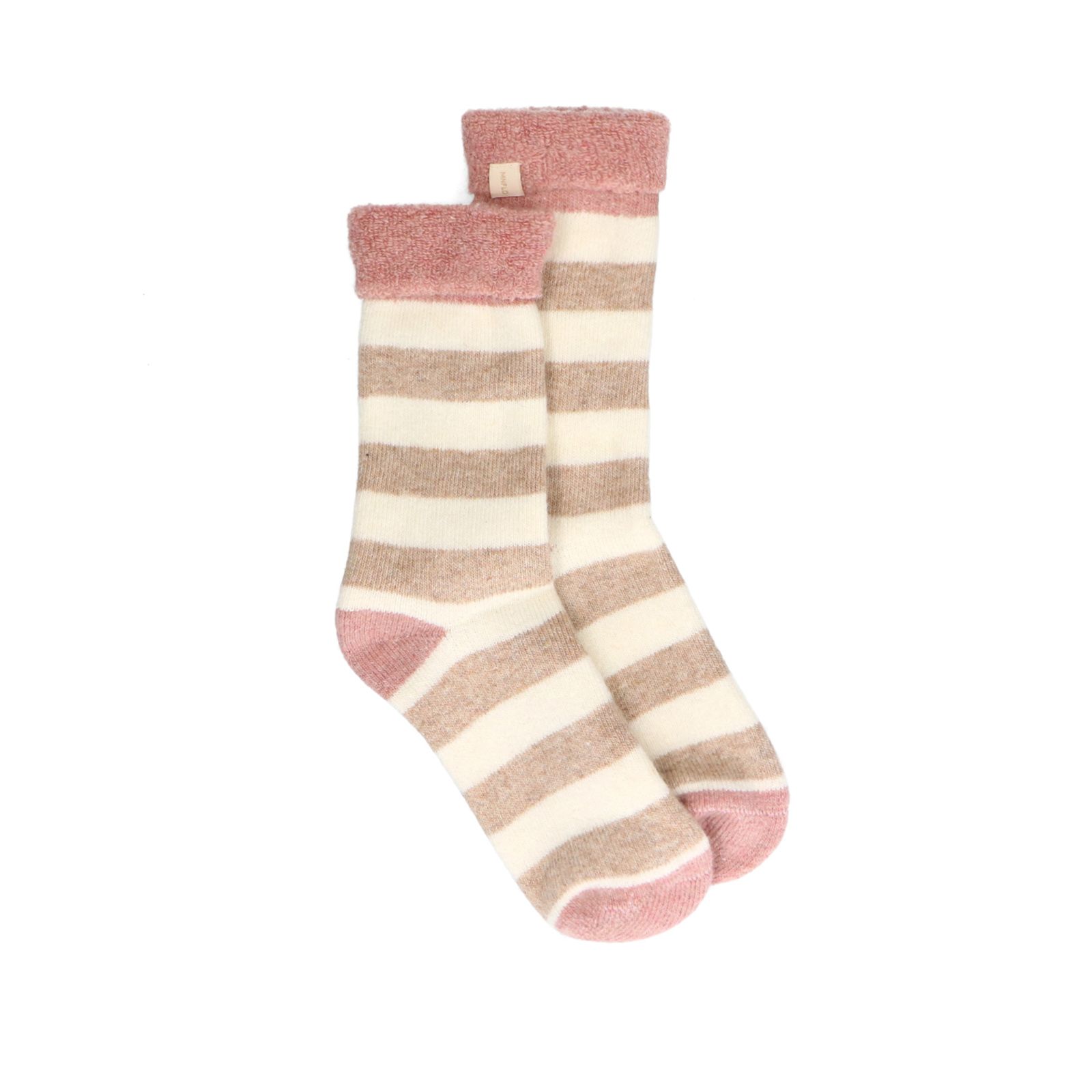 Roze gestreepte cosy sokken