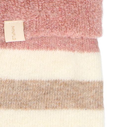Rosé gestreifte Kuschelsocken