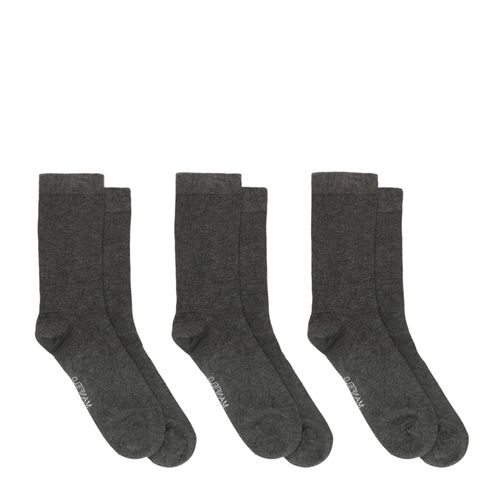 Set van 3 paar antraciet bamboe sokken
