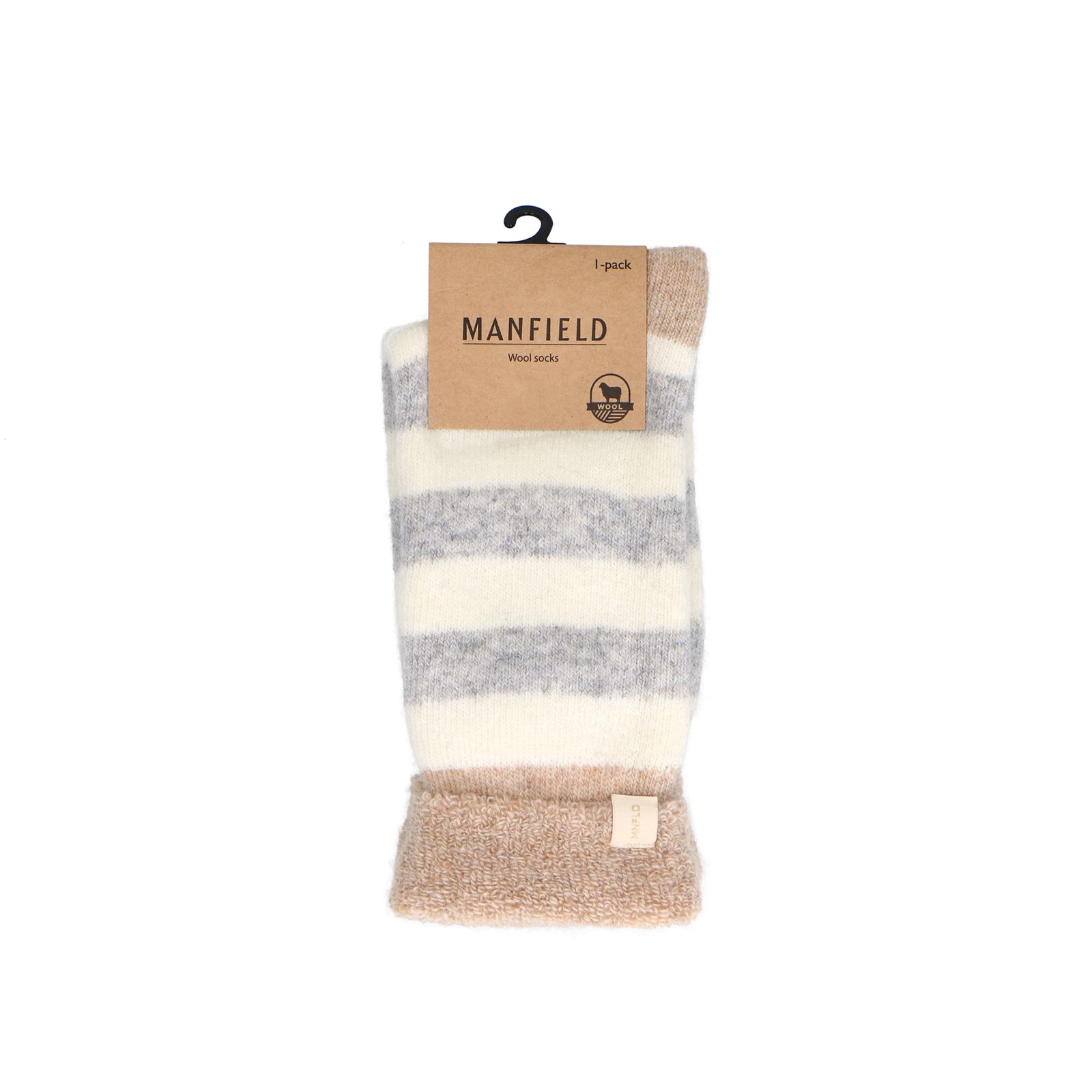 Grau gestreifte Socken