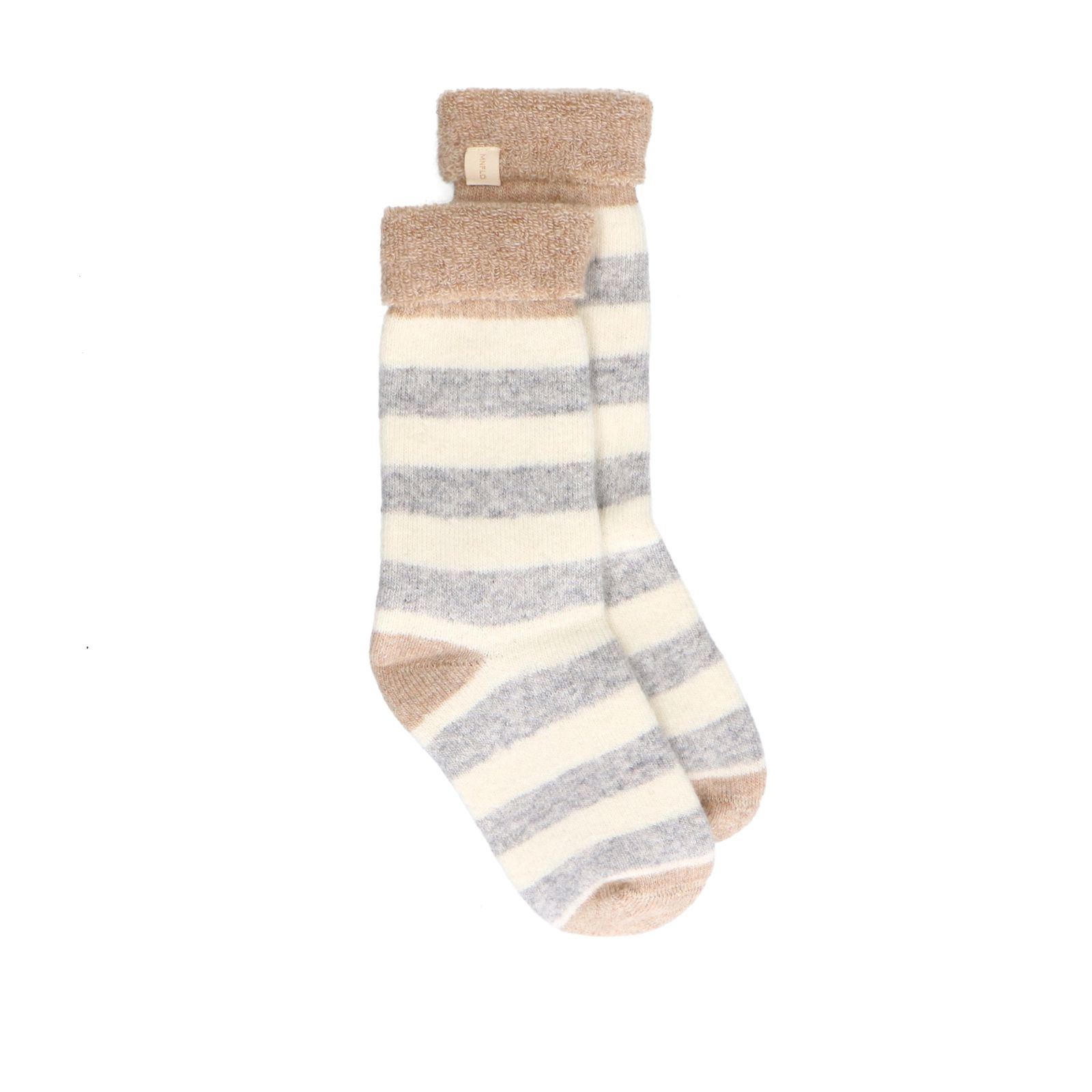 Grau gestreifte Socken