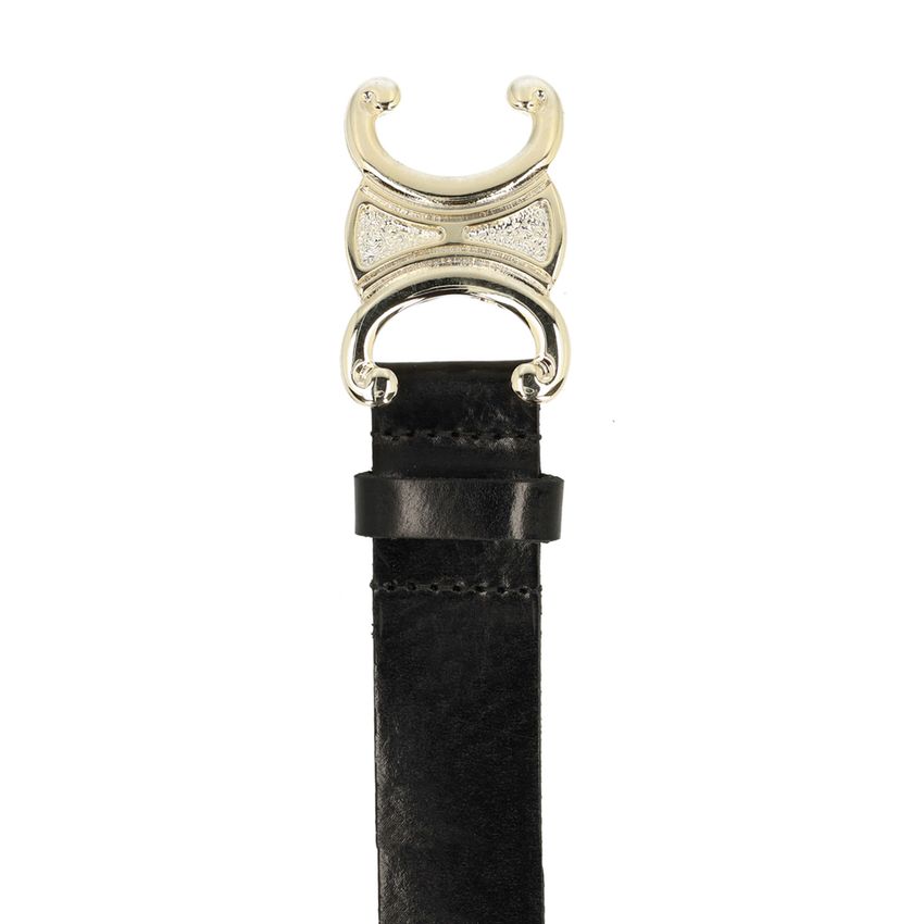 Schwarzer Damengürtel aus Leder