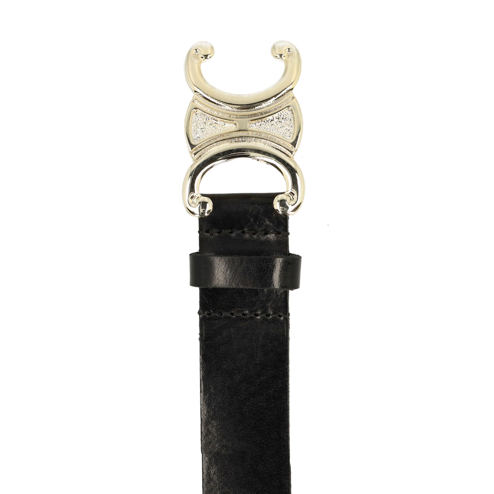 Zwarte leren dames riem