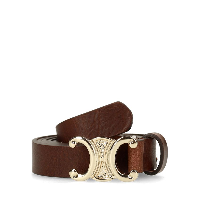 Brauner Ledergürtel für Damen