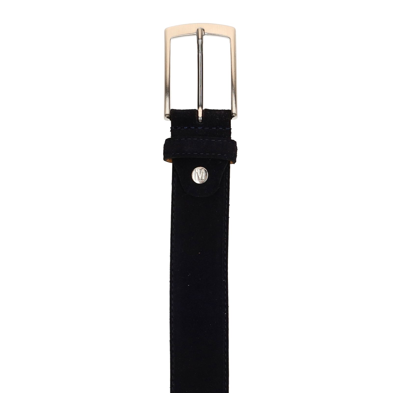 Marineblauer Veloursleder-Gürtel