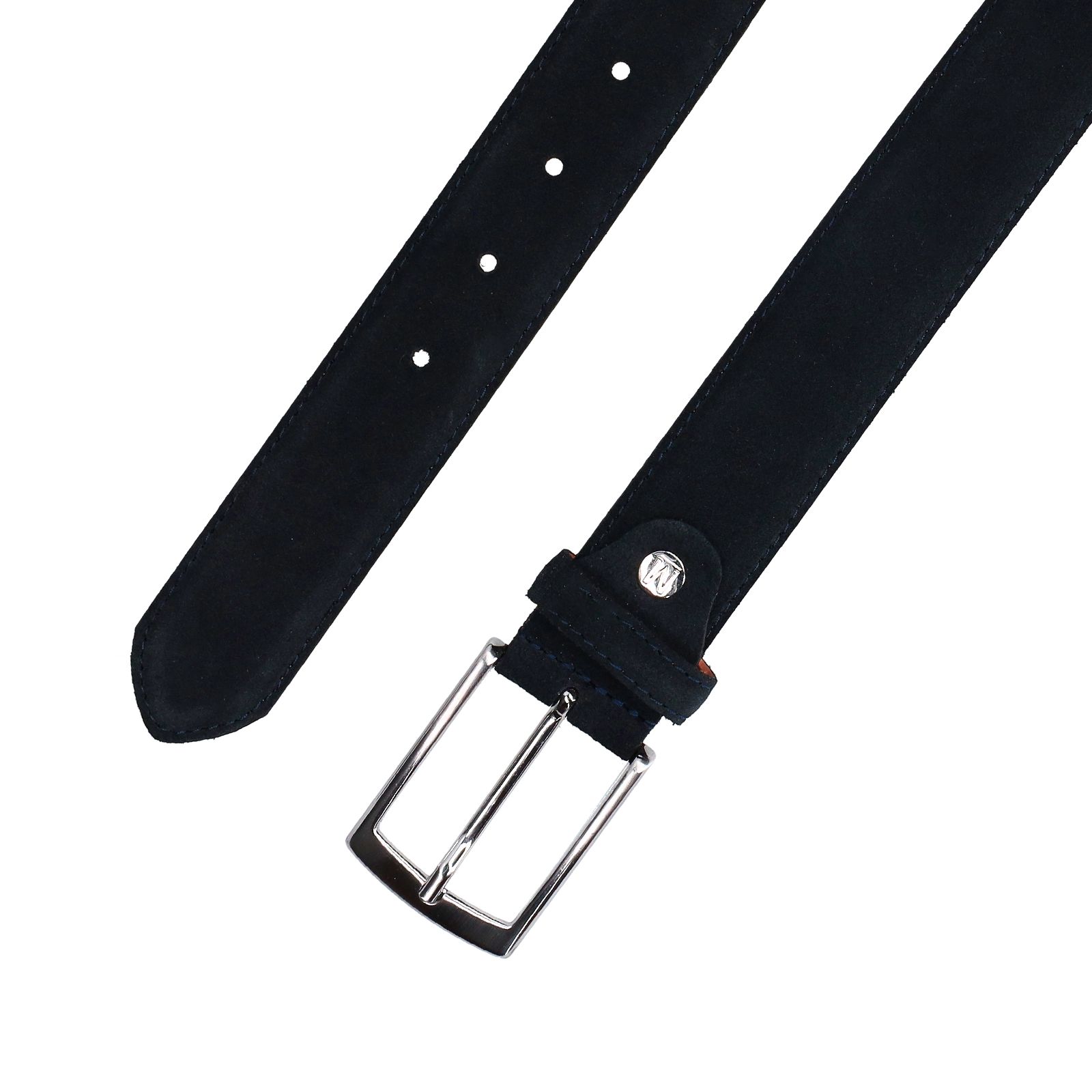 Donkerblauwe suède riem