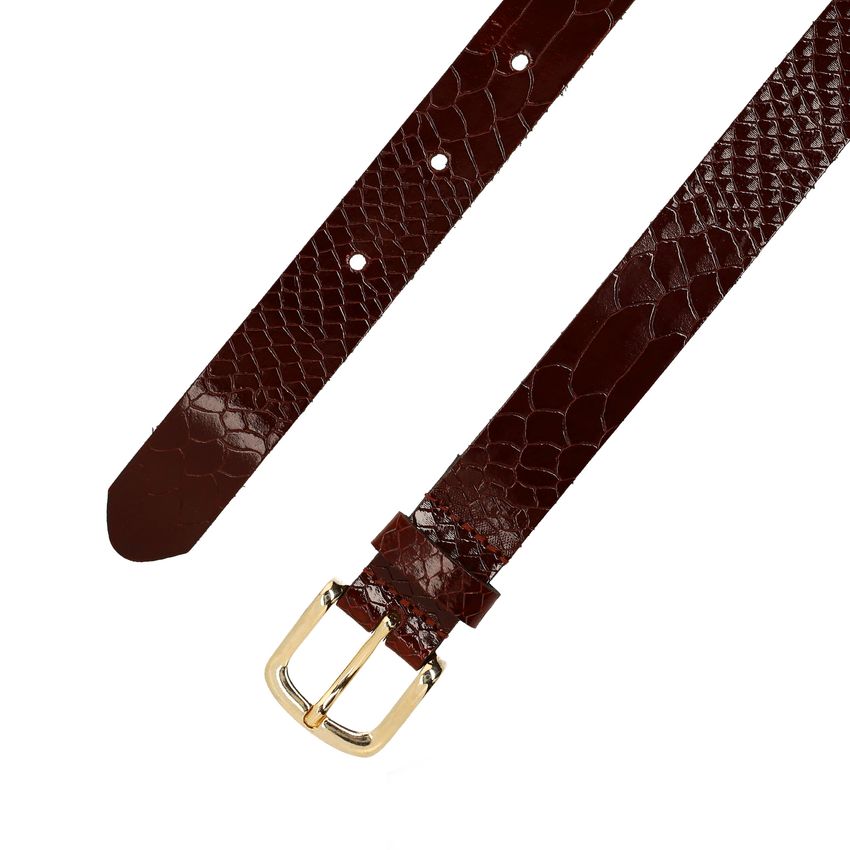 Bordeaux rode leren riem